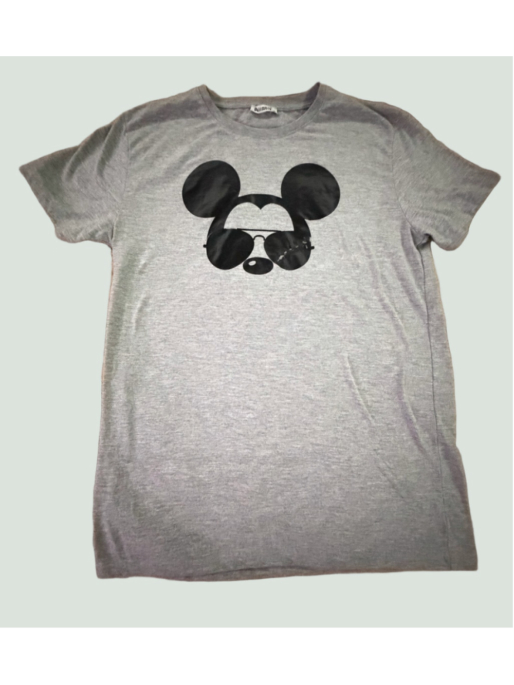 Men's Calimero Mickey Mouse Graphic Tee - Grey/Black - Size M